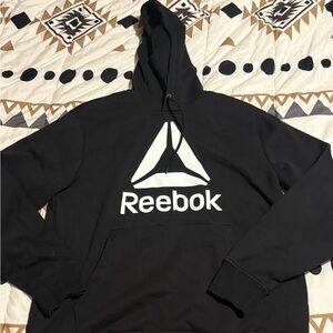 Reebok Black Hoodie with Logo Accents